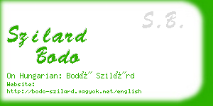 szilard bodo business card